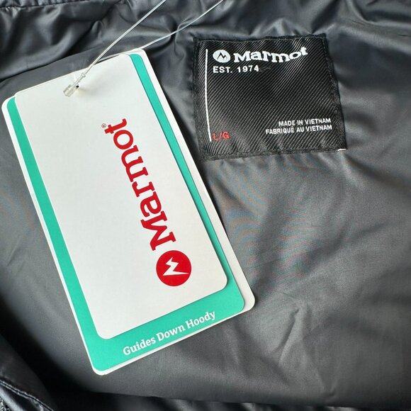 Marmot Men's Guides Down‎ Insulated Hooded Puffer Jacket, Size Large, Dark Steel - Picture 7 of 16